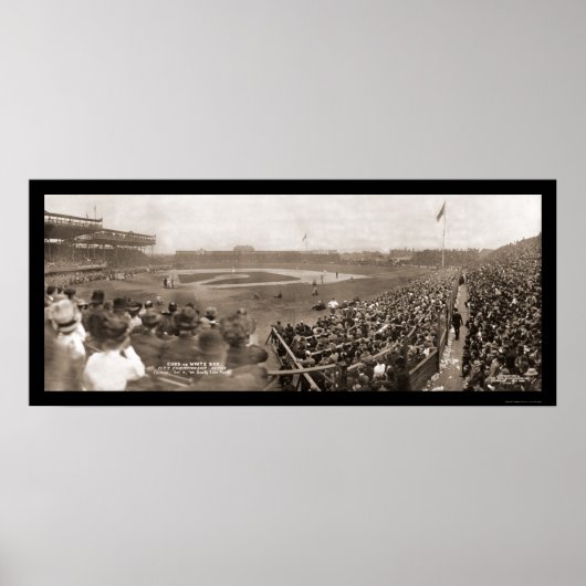 Cubs tegen White Sox Photo 1909 Poster (Voorkant)