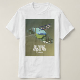 Cuc Phuong Nationaal Park Vietnam kaart T-shirt