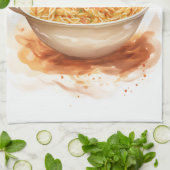 Cucina Italiana: Artistiek Italiaans Theedoek (Gevouwen)