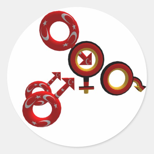 Cuckold Aufkleber Ronde Sticker (Voorkant)