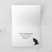 Cuckoo Clock Birthday - GirlFriend Kaart (Binnen)