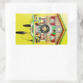 Cuckoo Horloge rectangulaire brillant autocollant (Sac)