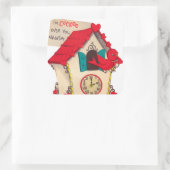 Cuckoo horloge rétro Vintage Valentine autocollant (Sac)