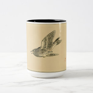 Cuckoo (Japanse kunst) (van Kono Bairei) Tweekleurige Koffiemok