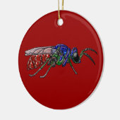 Cuckoo Wasp Keramisch Ornament (Links)