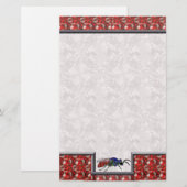 Cuckoo Wasp Red Briefpapier (Voorkant / Achterkant)