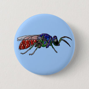 Cuckoo Wasp Ronde Button 5,7 Cm
