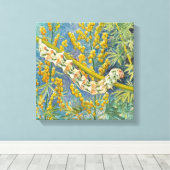 Cucullia Absinthii Wormwood Cateronder Canvas Afdruk (Insitu (Houten vloer))