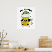 Cucum-bier Grappig Bier Pun Poster (Keuken)