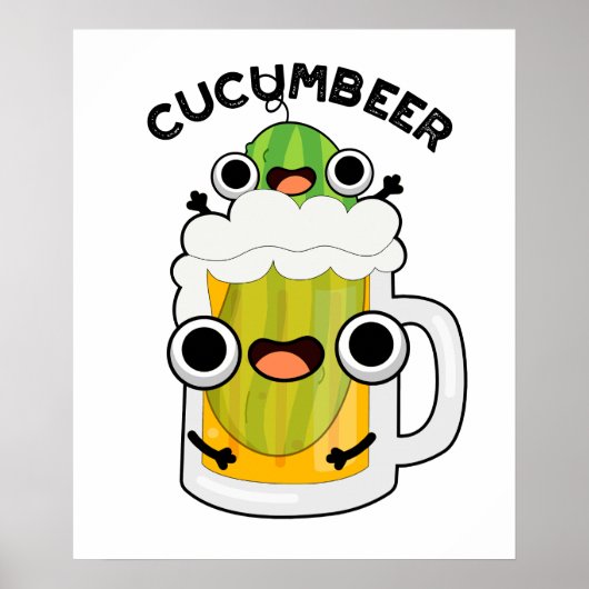 Cucum-bier Grappig Bier Pun Poster (Voorkant)