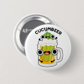 Cucum-bier Grappig Bier Pun Ronde Button 5,7 Cm (Voorkant /achterkant)