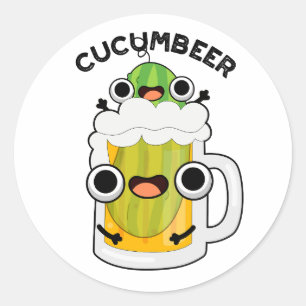 Cucum-bier Grappig Bier Pun Ronde Sticker