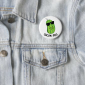 Cucum-bro Funny Veggie Cucumber Pun Ronde Button 5,7 Cm (In situ)
