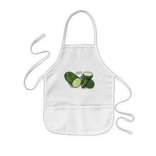 Cucumber cartoon illustratie kinder schort