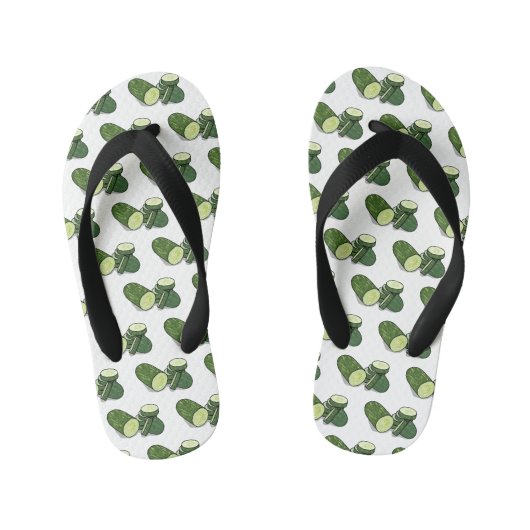 Cucumber cartoon illustratie kinder teenslippers (Voetbed)