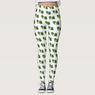 Cucumber cartoon illustratie leggings