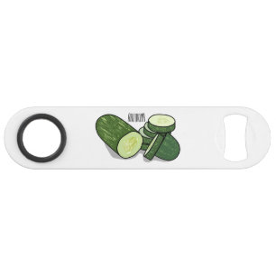 Cucumber cartoon illustratie speed flessenopener