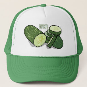 Cucumber cartoon illustratie trucker pet