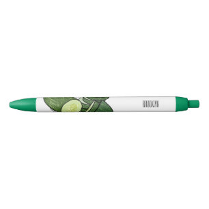 Cucumber cartoon illustratie zwarte inkt pen