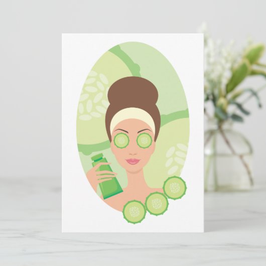 Cucumber Facial Kaart (Staand voorkant)