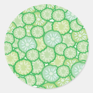 Cucumber grappig patroon ronde sticker