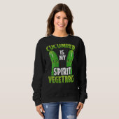 Cucumber Is My Spirit Vegetable Backprint Vegetabl Trui (Voorkant volledig)