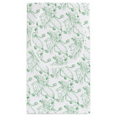 Cucumber line art groen en wit klein cadeauzakje (Achterkant)