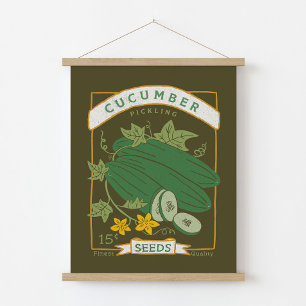Cucumber Seed Packet (Robuust groen) Poster