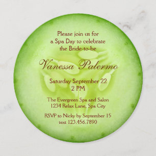 Cucumber Spa Bridal Shower Uitnodiging