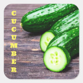 Cucumber Square Sticker (Voorkant)