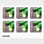 Cucumber Square Sticker (Vel)