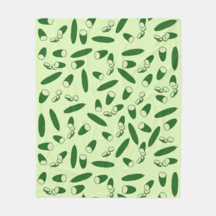 Cucumberpatroon Fleece Deken