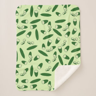 Cucumberpatroon Sherpa Deken