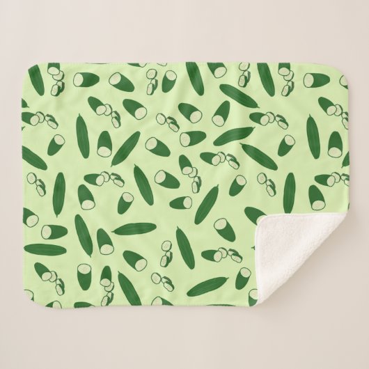 Cucumberpatroon Sherpa Deken (Voorkant (horizontaal))