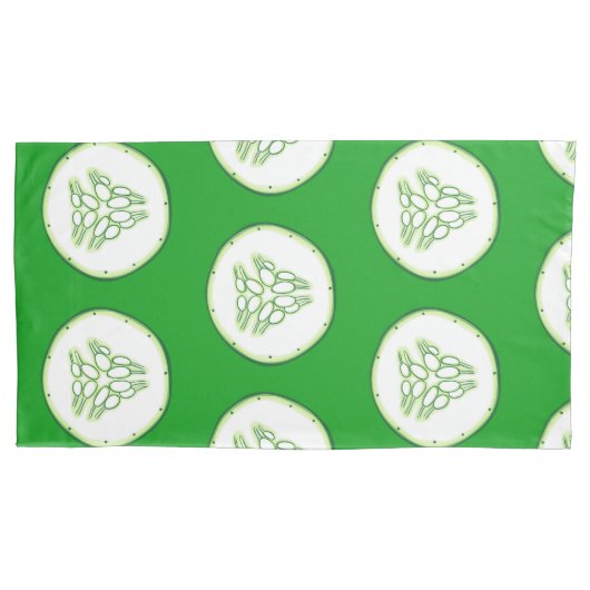 Cucumberplakken patroon kussensloop (Voorkant-Links)