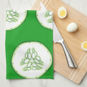 Cucumberplakken patroon theedoek (Quarter Fold)