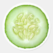 Cucumbersegment Ronde Sticker (Voorkant)