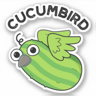 Cucumbird Funny Veggie Cucumber Pun Sticker