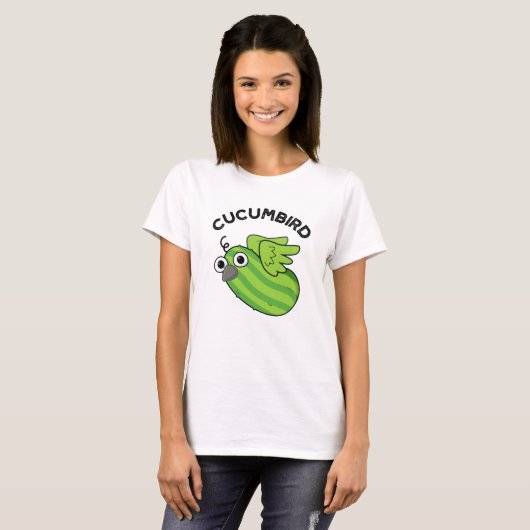 Cucumbird Funny Veggie Cucumber Pun T-shirt (Voorkant volledig)