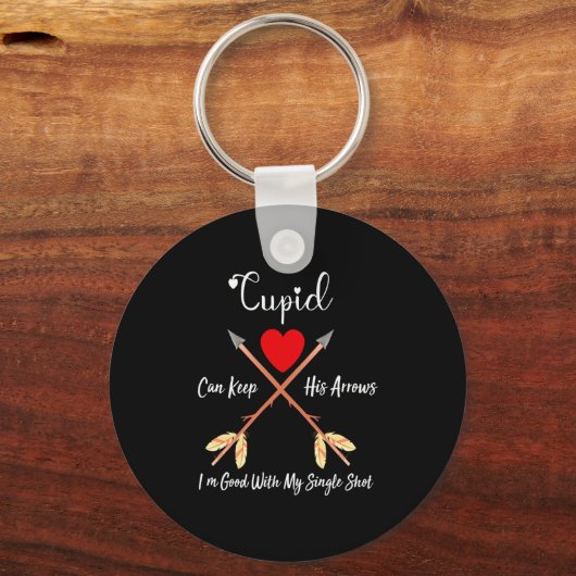 Cud Can Keep His Arrows Anti Valentines Day Sin  Sleutelhanger (Voorkant)