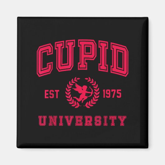 Cud University Cute Cherub Valentines Day Crest Magneet (Voorkant)