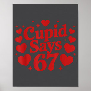 Cud zegt 67 Cleverige 6-7 Valentijnsdag Hartjes 6 Poster