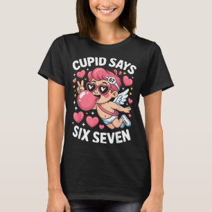 Cud zegt 67 Six Seven Meme Bubble Gum Valentijnsda T-shirt