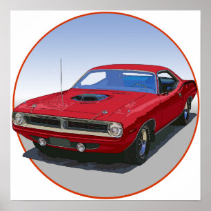 Cuda Coupe 1970 Poster