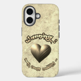 Cuddle Alert – Art with Heart! iPhone 16 Hoesje