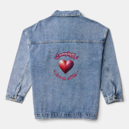  Cuddle Alert – Art with Heart! Denim Jacket