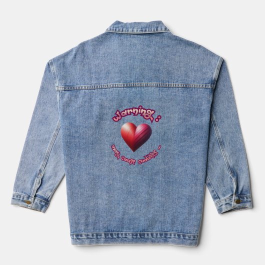  Cuddle Alert – Art with Heart! Denim Jacket (Achterkant)