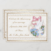 Cuddle Creek® Vintage Dove Uitnodiging (Voorkant / Achterkant)