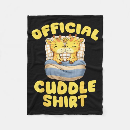 Cuddle Cute Giraffes Couple Valentine's Day  Fleece Deken (Voorkant)
