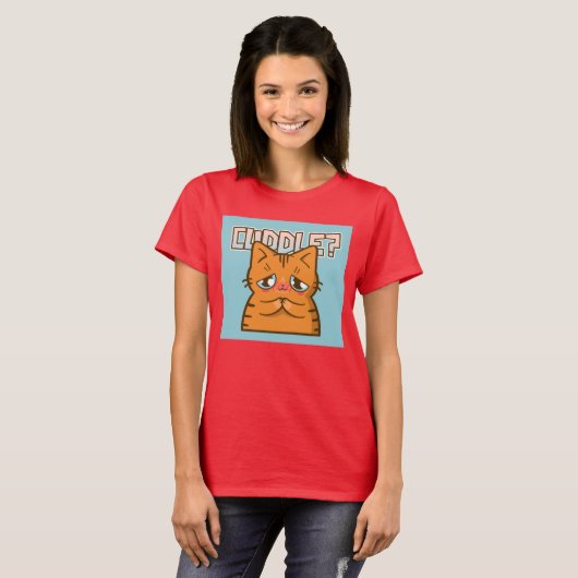 CUDDLE GINGER CHAT FUNNY CUTE T-SHIRTS (Devant entier)